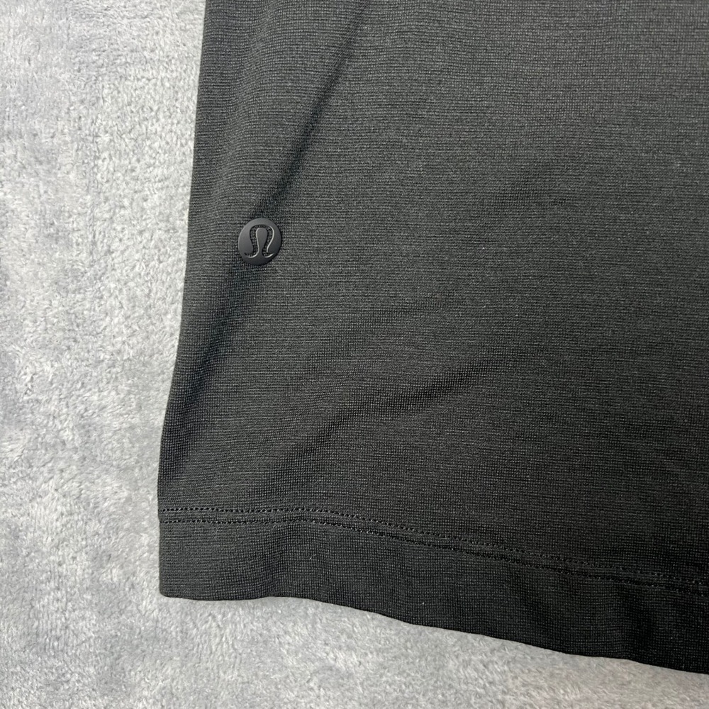 Lululemon Mens Evolution Short Sleeve Polo Shirt Black Size XL Athletic Golf - Picture 7 of 8